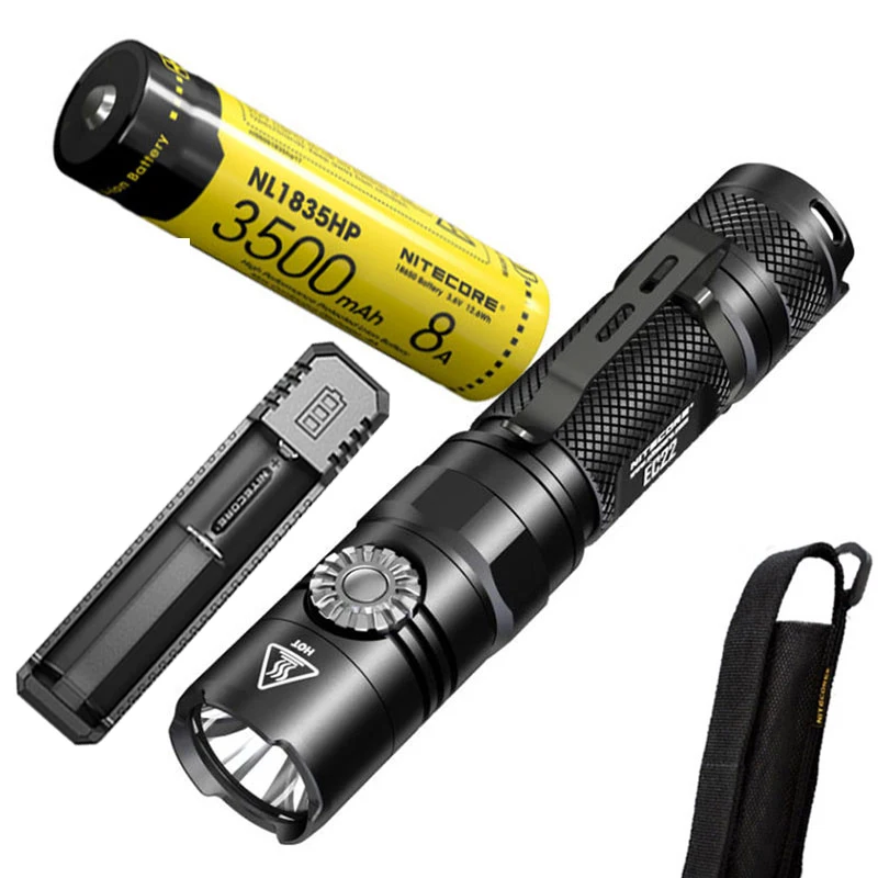 2018 новый Nitecore EC22 CREE XP L HD V6 светодиодный 1000 люменов бесступенчатая яркость фонарик