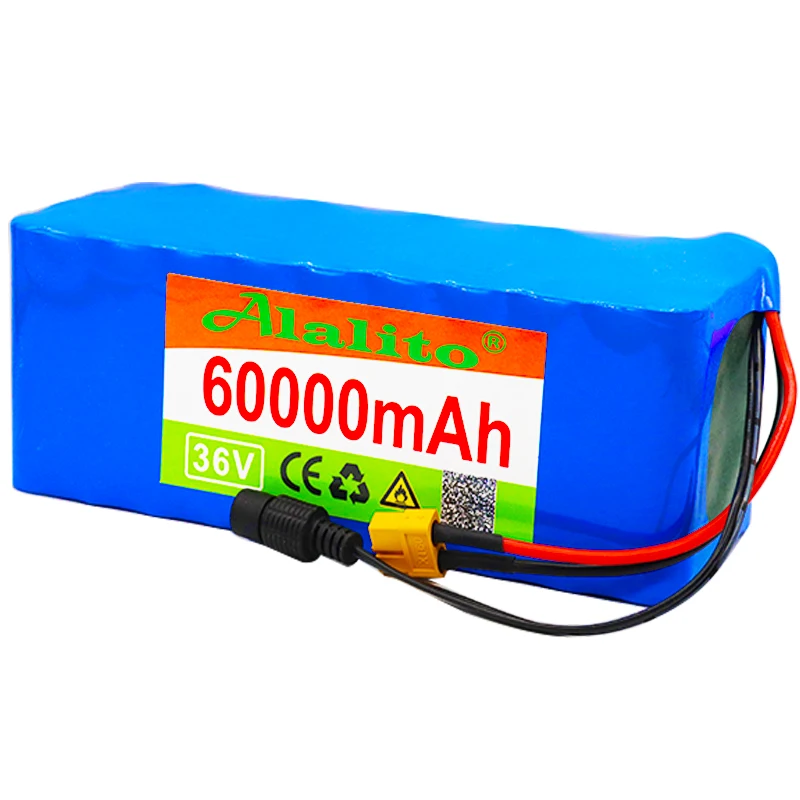 36V 10S4P 60Ah battery pack 500W high power 42V 60000mAh Ebike electric bicycle BMS 42v with xt60 plug+charger | Электроника