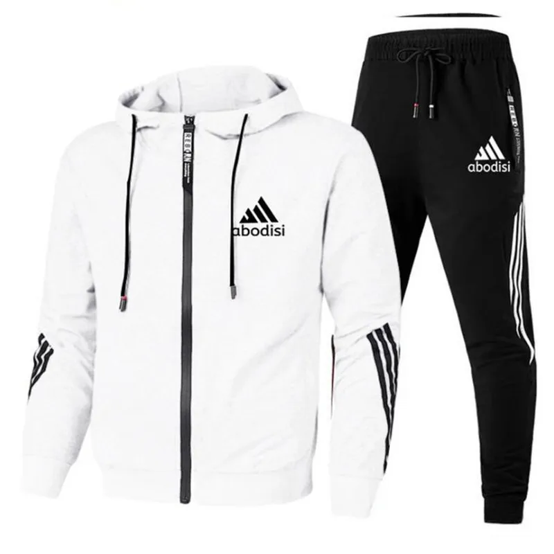 

Spring Autumn Winter Men's Hooded Sweater Suit Track Suit Sweatshirt Wool Hoodie