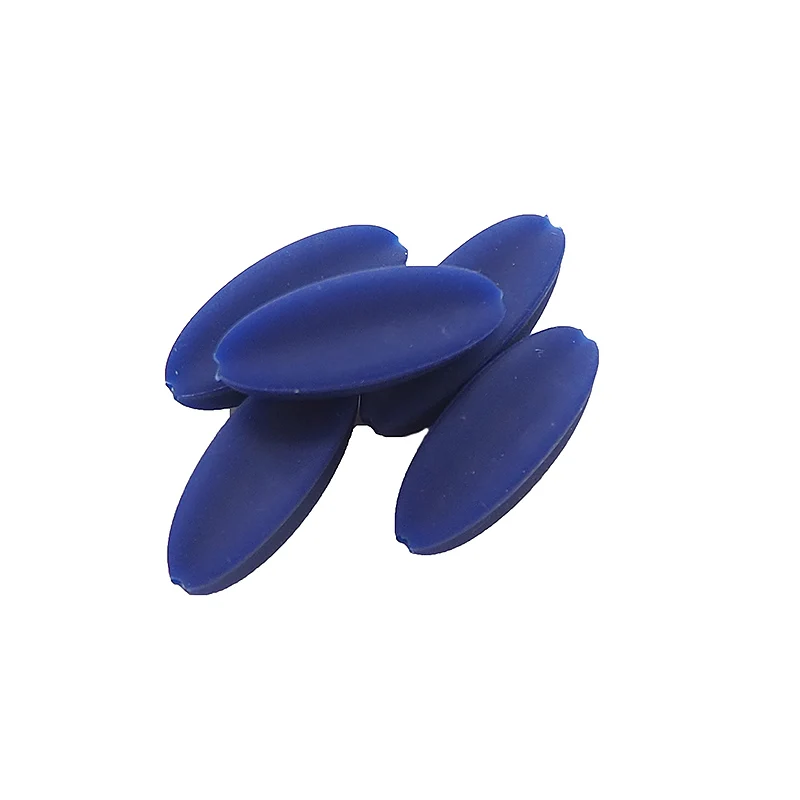 Navy Blue Ченкэй 100 шт. BPA бесплатные силиконовые Starfruit Прорезыватель для зубов бусины детская, Жевательная Прорезыватель для зубов бусины для самостоятельного изготовления новорожденных подвеска-прорезыватель, подарок для новорожденных малышей - Цвет: Navy Blue