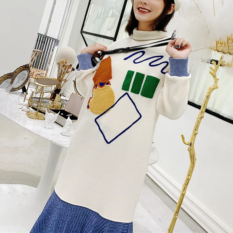 LANMREM 2020 Новое модное весеннее драпированное платье с узором в консервативном