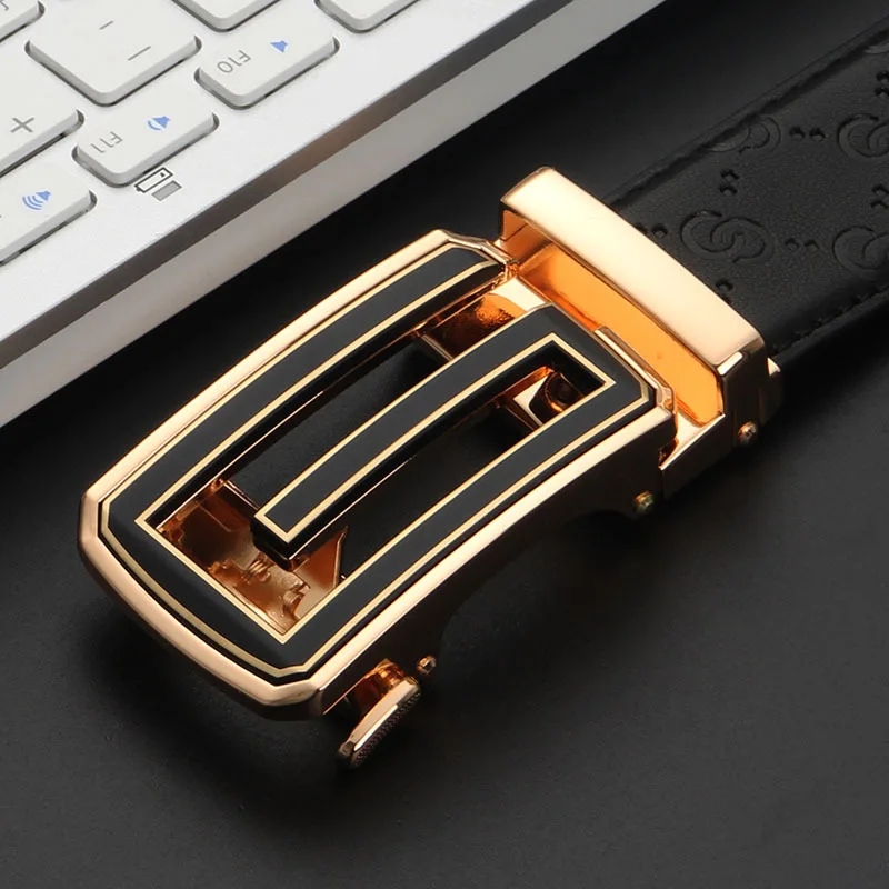 

Belt Men G Letter Automatic Buckle 100% Cowhide Belt Korean Fashion Casual Versatile Business Personality Pant belt
