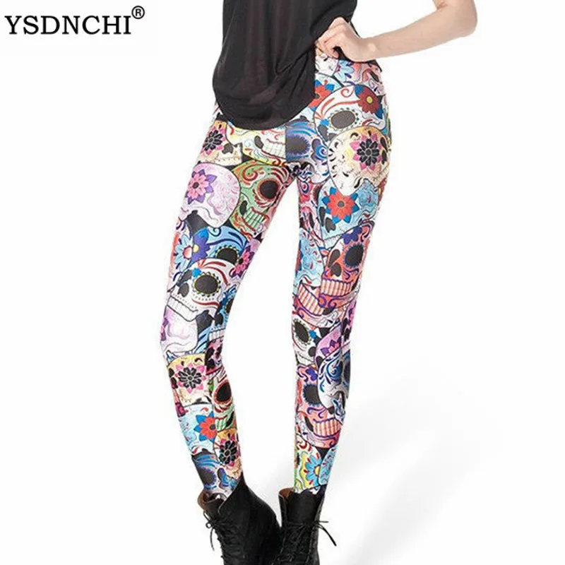 Women Push Up Leggings 3D Printed Sexy Ray Fluorescence Fitness Leggins Cartoon Pant Woman