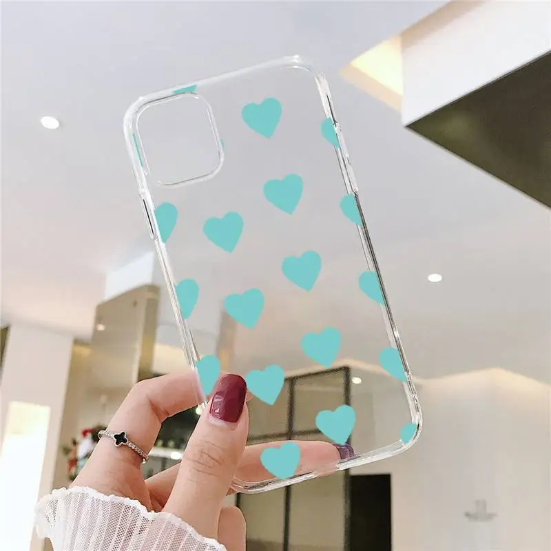 

Love splicing simple lyrical Phone Case Transparent for iPhone Samsung xiaomi 11 12 6 7 8 9 20 Pro X Max XR Plus mobile bags