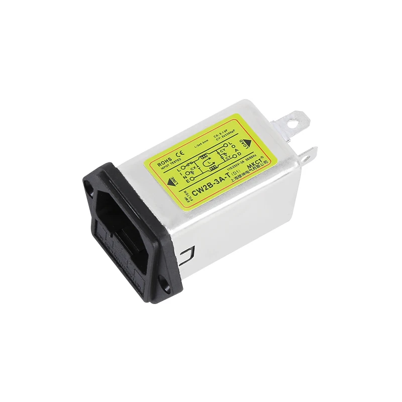 Входной модуль IEC с двойными предохранителями защита от помех EMI 220 В переменного