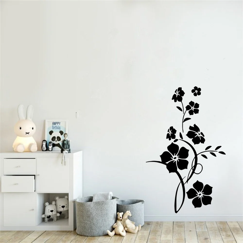 

Modern Flowers and flower vines Wall Sticker wallpaper for Door living room Mural home decoration Art Decals PVC stickers