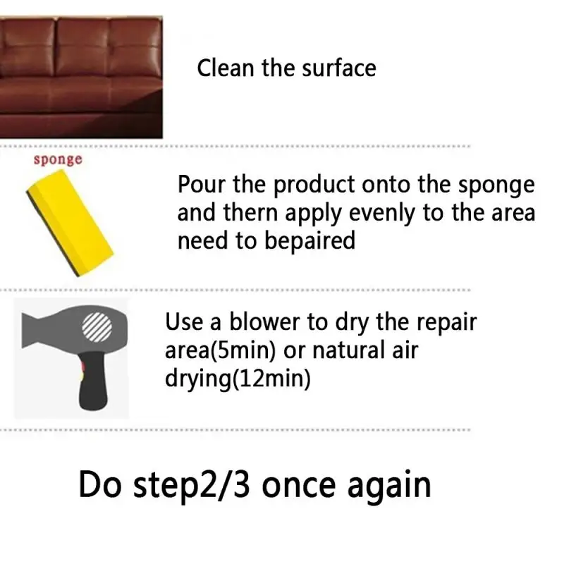 

Car Seat Care Kit Liquid Leather Skin Refurbish Repair Tool For Shoe Seat Sofa Coats Holes Scratch Crack Automobiles Accessories