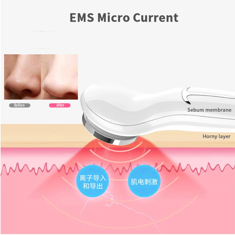 Устройство для массажа лица микропоток EMS импортная вибрация эссенция подтяжки