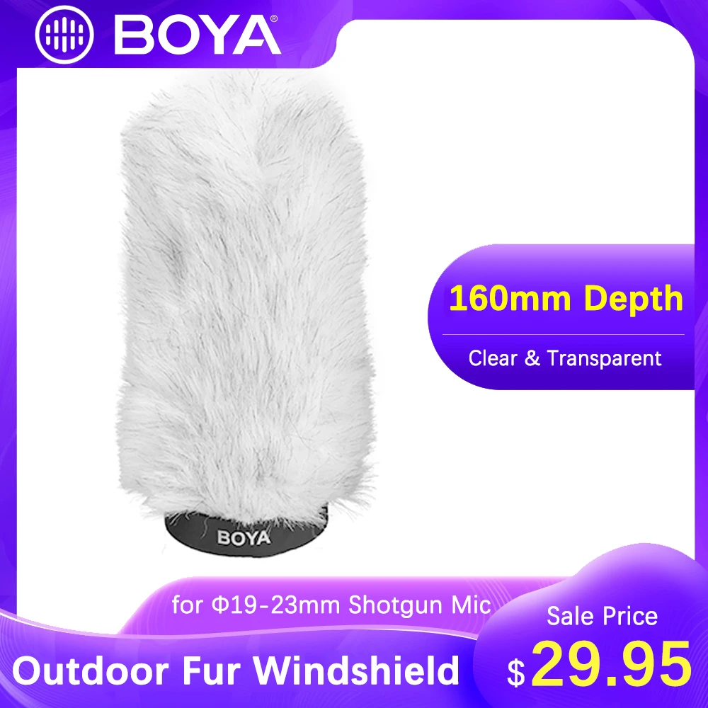 BOYA BY P160 шумоподобный пушистое лобовое стекло муфта для дробовик конденсаторный