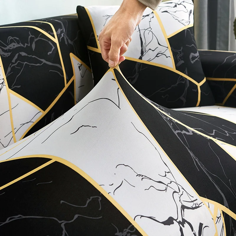 

Modern Elastic Sofa Cover for Living Room Geometric Sectional Corner Sofa Slipcover Couch Cover Protector 1/2/3/4 Seater