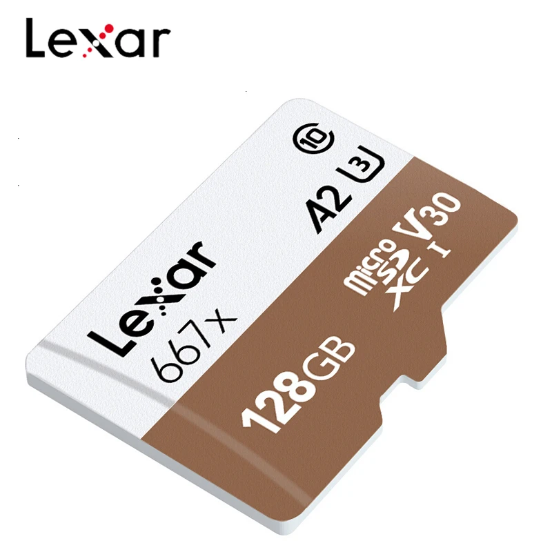 Карта памяти Lexar 667X Micro SD A2 высокоскоростная карта 100 Мб/с 256 ГБ 128 64 SDXC V30 класс 10 U3