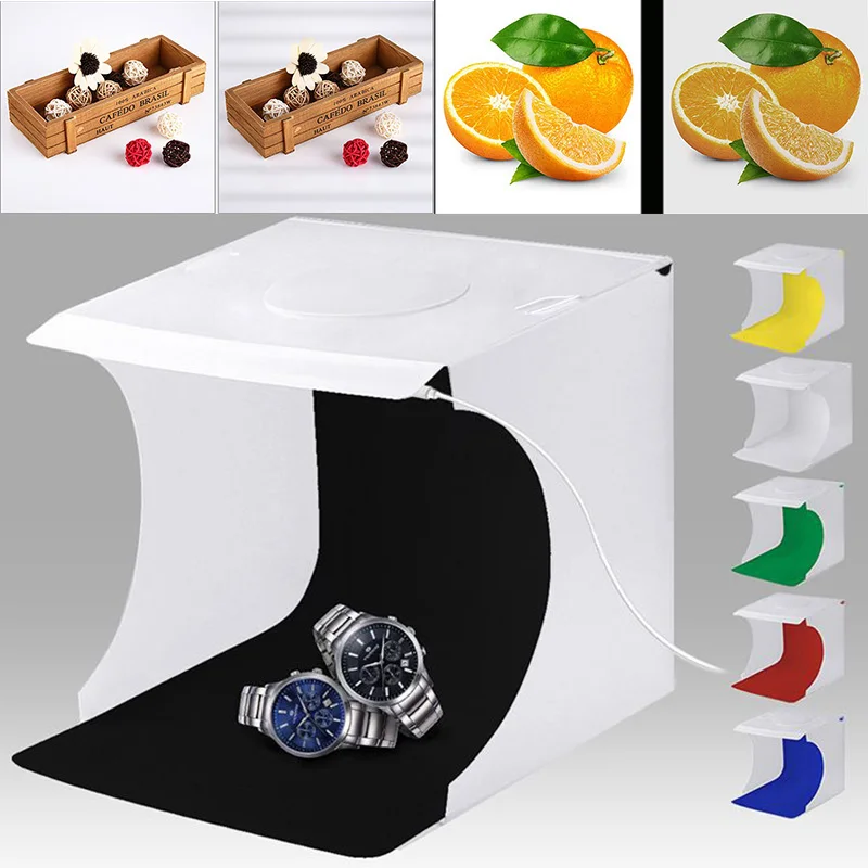 

Folding Portable Light Photo Lighting Studio Shooting Tent Box With Backdrops