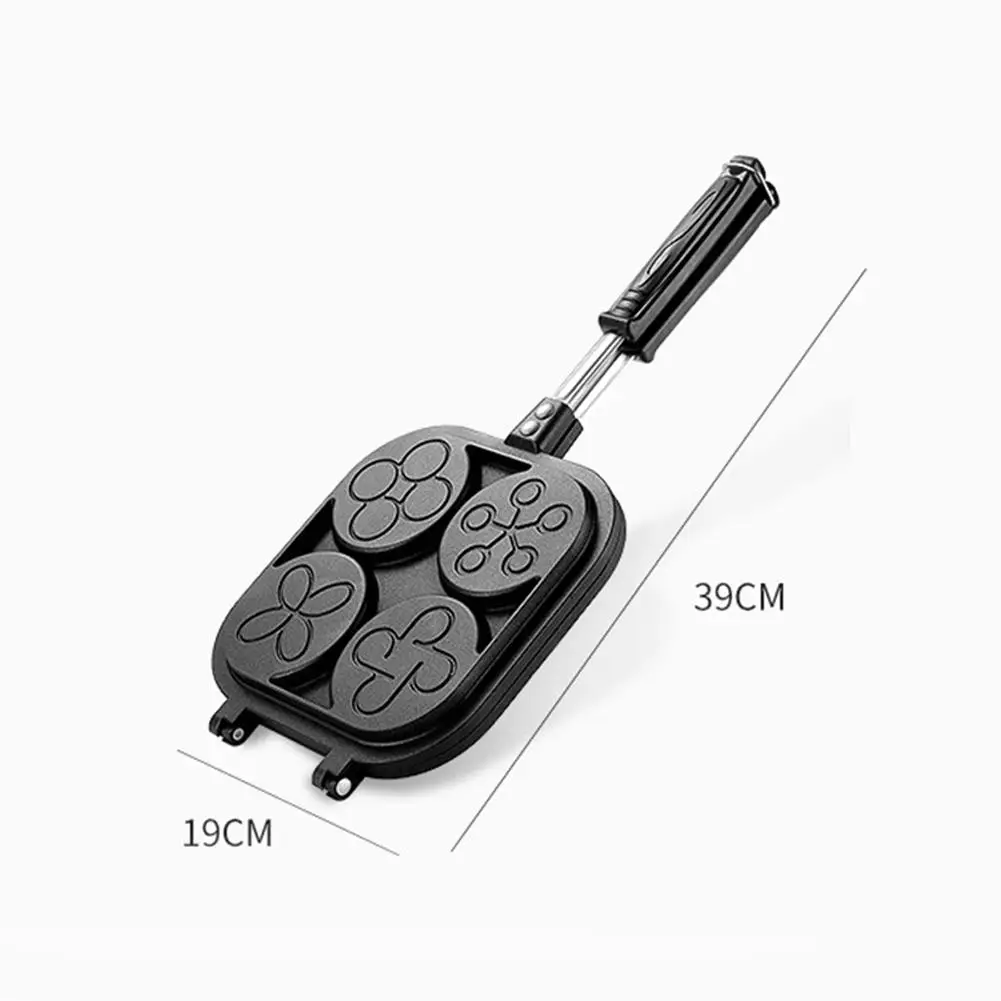 Четыре отверстия вафельница сковорода антипригарный Маффин торт решетки стейк