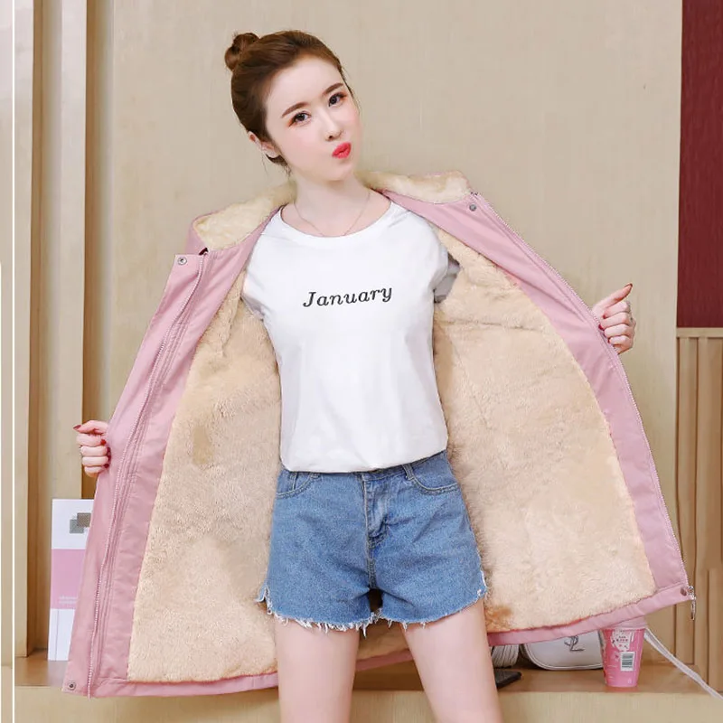 Женская бархатная теплая куртка с капюшоном Осень-зима | одежда