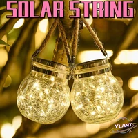 ylant 2021 new hanging solar string fairy light jar lights led garden decoration waterproof