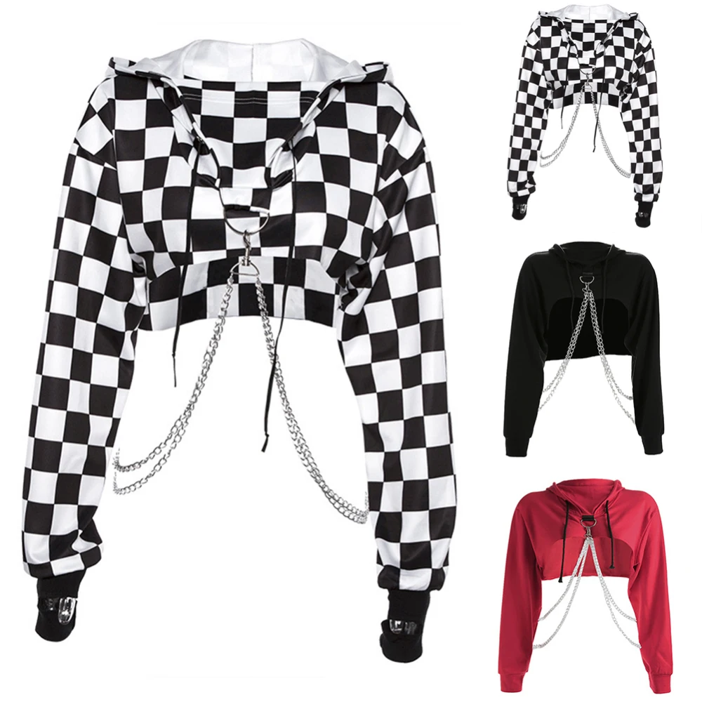 Толстовка Женская с длинным рукавом пикантный укороченный топ джемпер пуловер