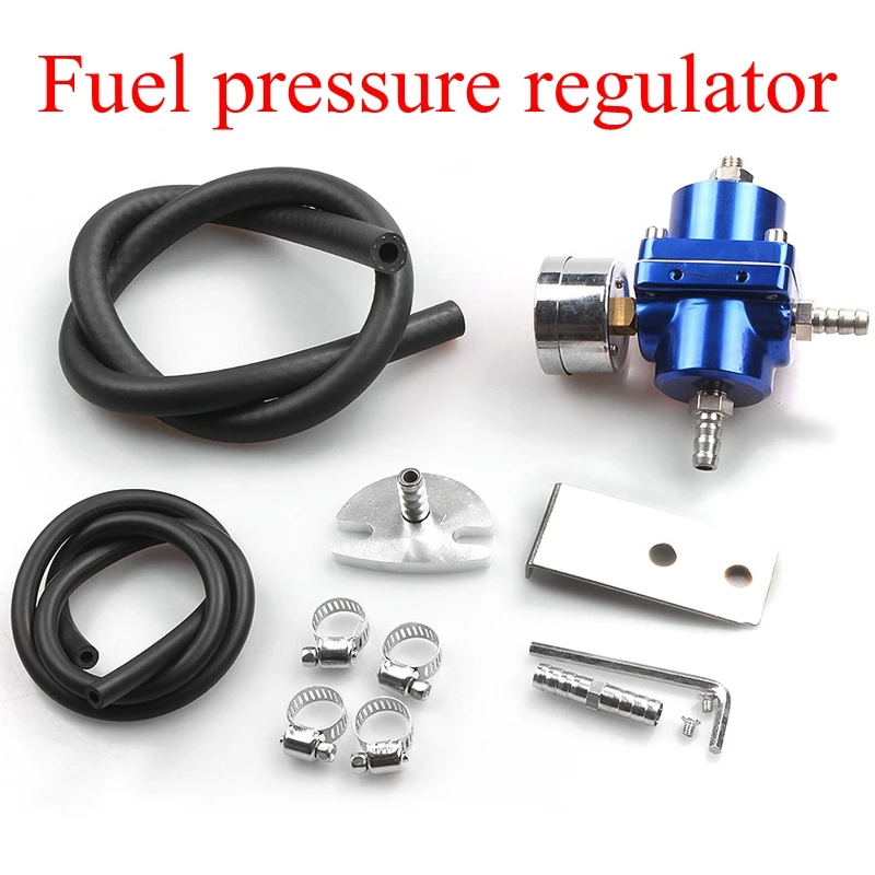 

0-140PSI Universal Car Fuel Pressure Regulator Fuel With Gauge Fuel Pressure Adapter Adjustable Oil Pressure Regulator