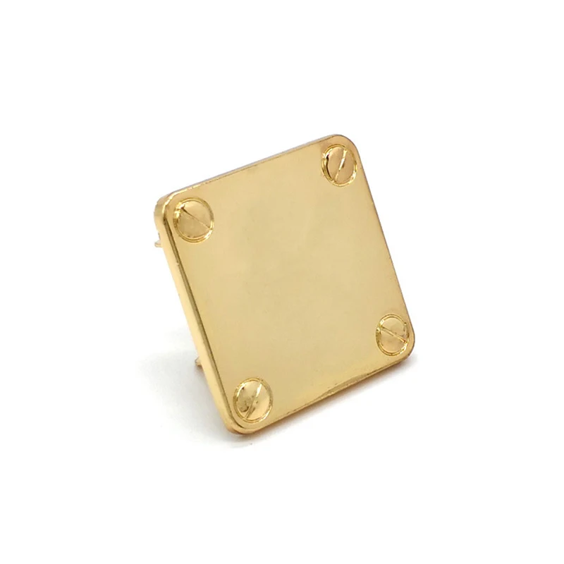 

20 Pieces Luggage Hardware Accessories 31MM Square Trademark Metal Plate Smooth Sign Mark Labels Wholesale Custom Name