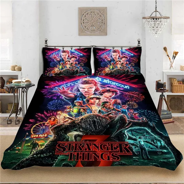 Комплект постельного белья из аниме очень странные дела 3 шт./компл. простыня для