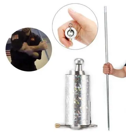 

taff Portable Martial Arts Metal Magic Pocket Bo Staff- New High Quality Pocket Outdoor Sport Stainless Steel Silver kitchen