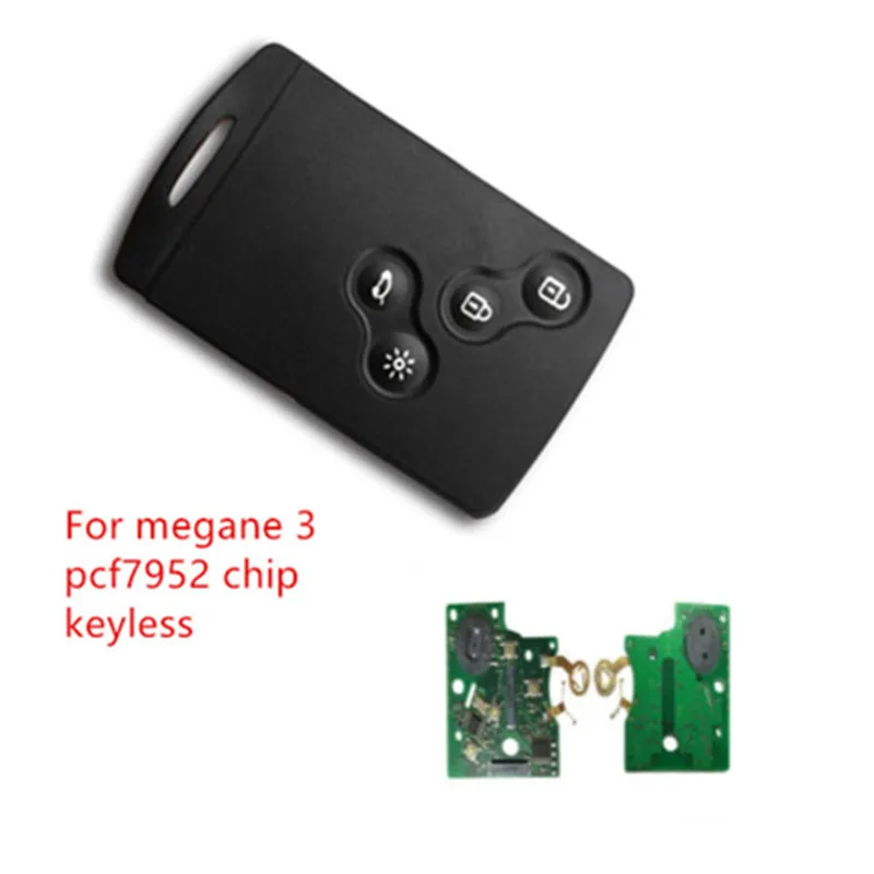 Смарт ключ без ключа 4 кнопки карта megane 3 pcf7952 434 МГц для Renault Megane key 2009 2014|Ключ от