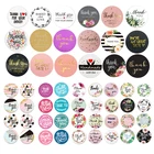 500 шт. Круглая этикетка ручной работы из крафт-бумаги Упаковочная наклейка мешок для конфет драже Подарочная коробка упаковочный пакет свадебные наклейки с Рождеством