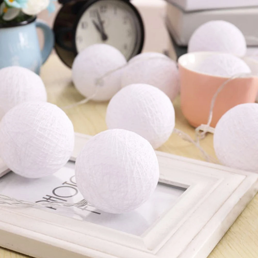 Сказочный свет сказочный Рождественский Декор сад 20LED хлопковый шар супер яркая