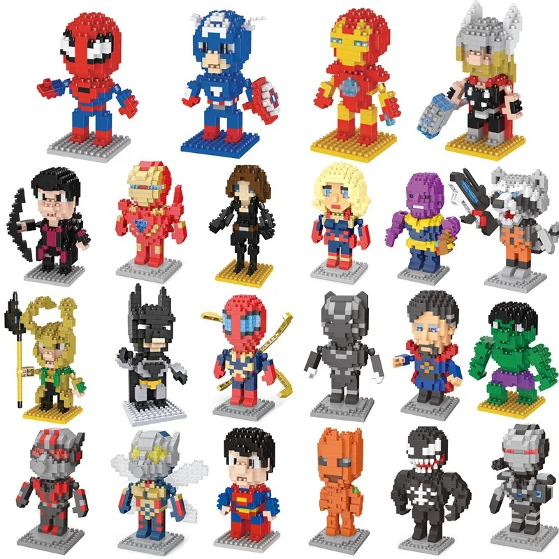 

Disney Blocks Cartoon Anime Super Heroes Endgame Iron Man Captain America Spider Toy DIY Building Bouwstenen Speelgoed