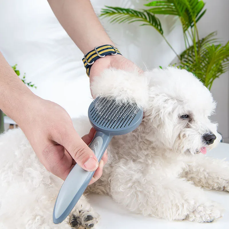 Самоочищающаяся расческа для кошек и собак щетка удаления шерсти домашних