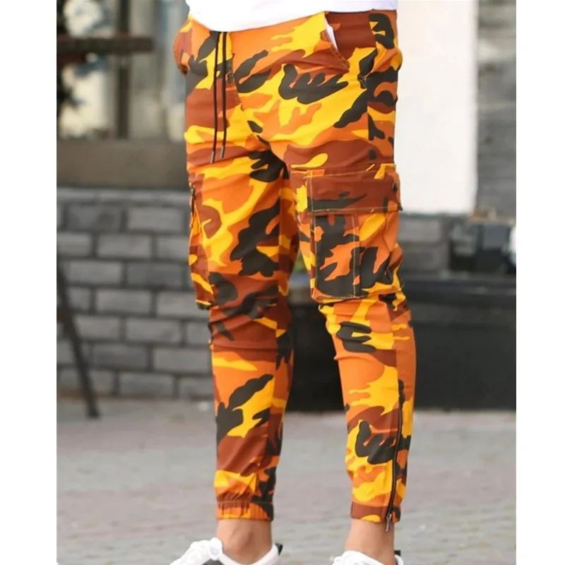 

Men's Camouflage Tooling Pants Gym Fitness Training Trousers Jogging Pocket Fashion Casual Streetwear Track Athletics Pants 2020