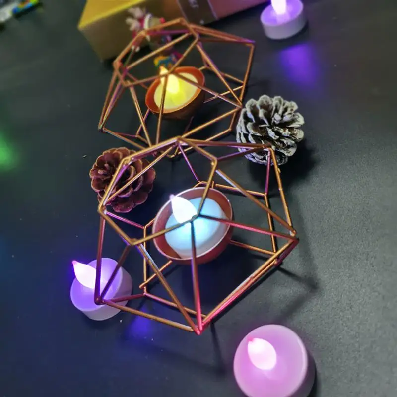 

Creative LED Candle Multicolor Lamp Simulation Color Flame 6Pcs candle lamp Tea Light Home Wedding Birthday Chrismas Party Decor