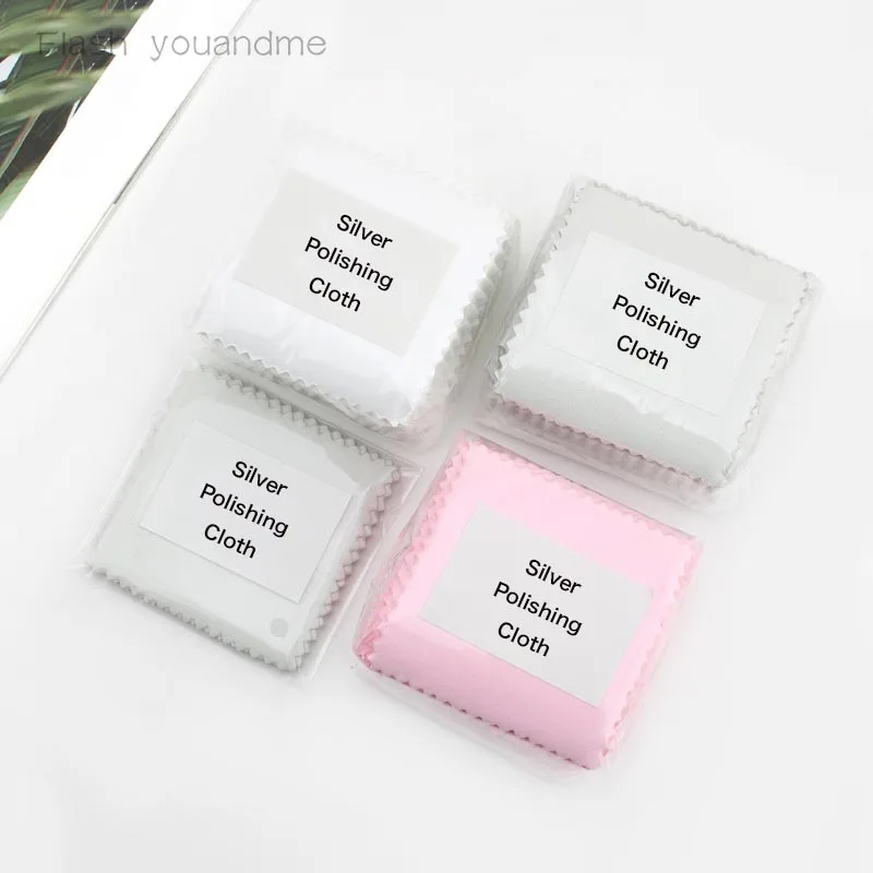 

100PCS Polish Cloth Clean Jewelry Clean 925 Silver Jewelry Anti Tarnish Tools Wipe No Packaging Shell Silver Polish Cloth