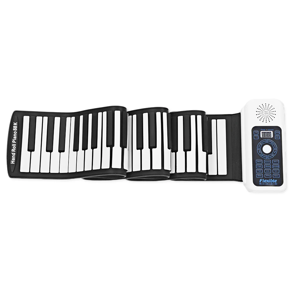 88 клавиш USB MIDI электронная рулонная пианино портативная силиконовая Гибкая клавиатура organ Sustain педаль встроенный динамик