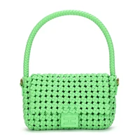 new woven candy color messenger bag small square bag 2021 casual shoulder bag niche design hollowed out mother and daughter bag