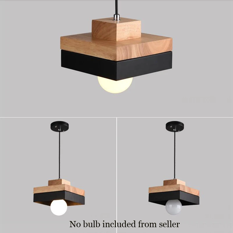 Подвесной светильник в скандинавском стиле железная деревянная лампа для
