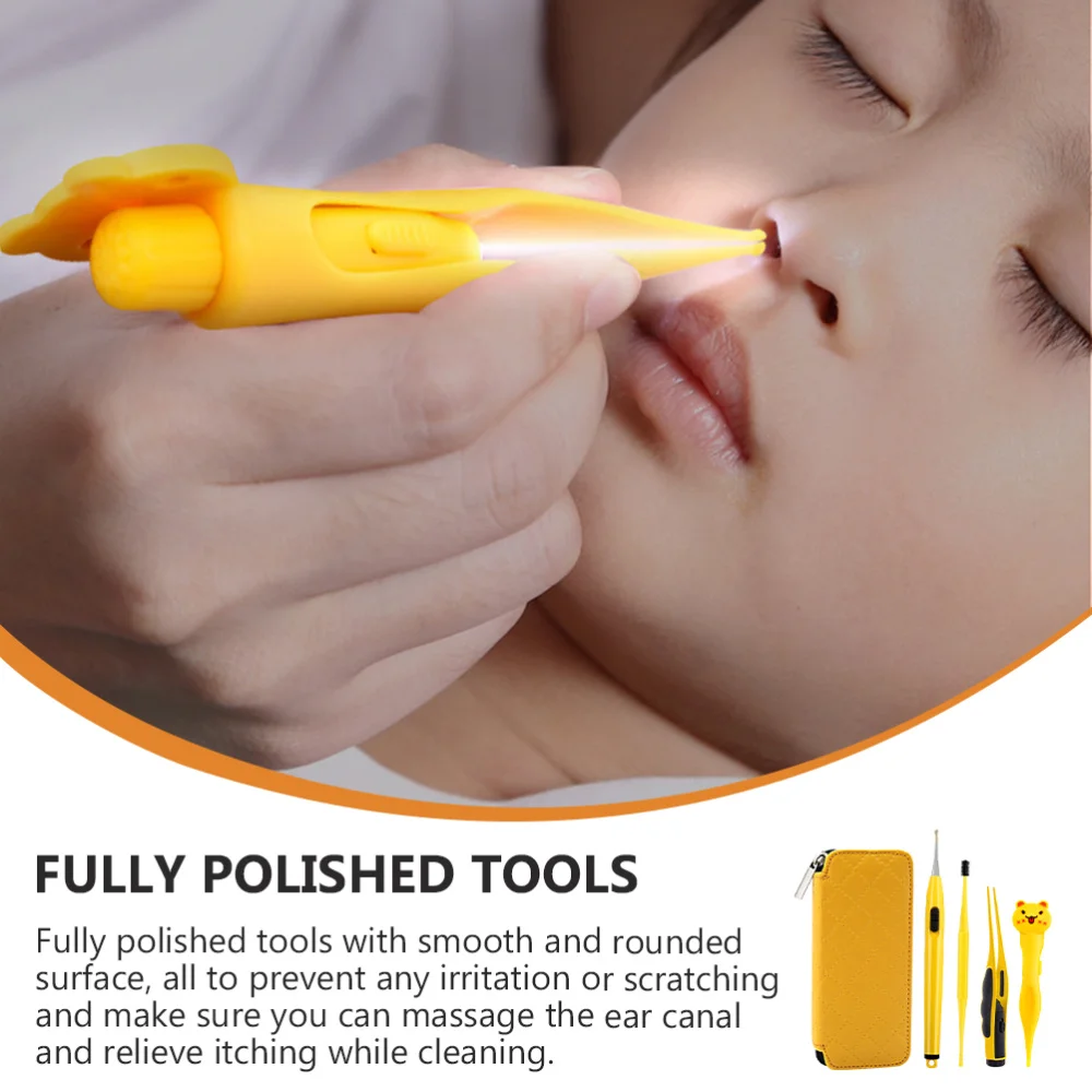 

4Pcs Ear Wax Removal Tool Rechargeable Ear Cleaning Set Ear Cleaner with Light