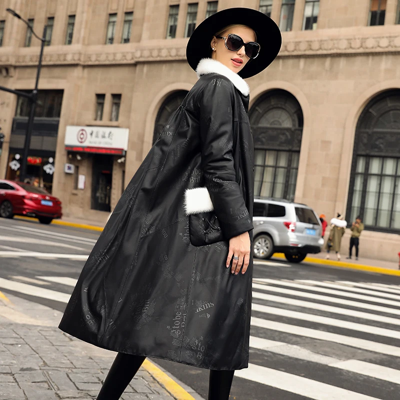 Женское пальто из 100% натуральной овчины зимняя куртка на утином пуху с