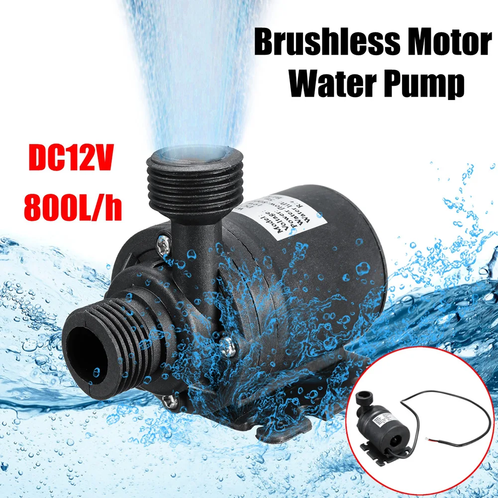 

DC12V Brushless Water Pumps 1/2in Male Thread Centrifugal Submersible Pumps for Fountain Pond Aquarium J99Store