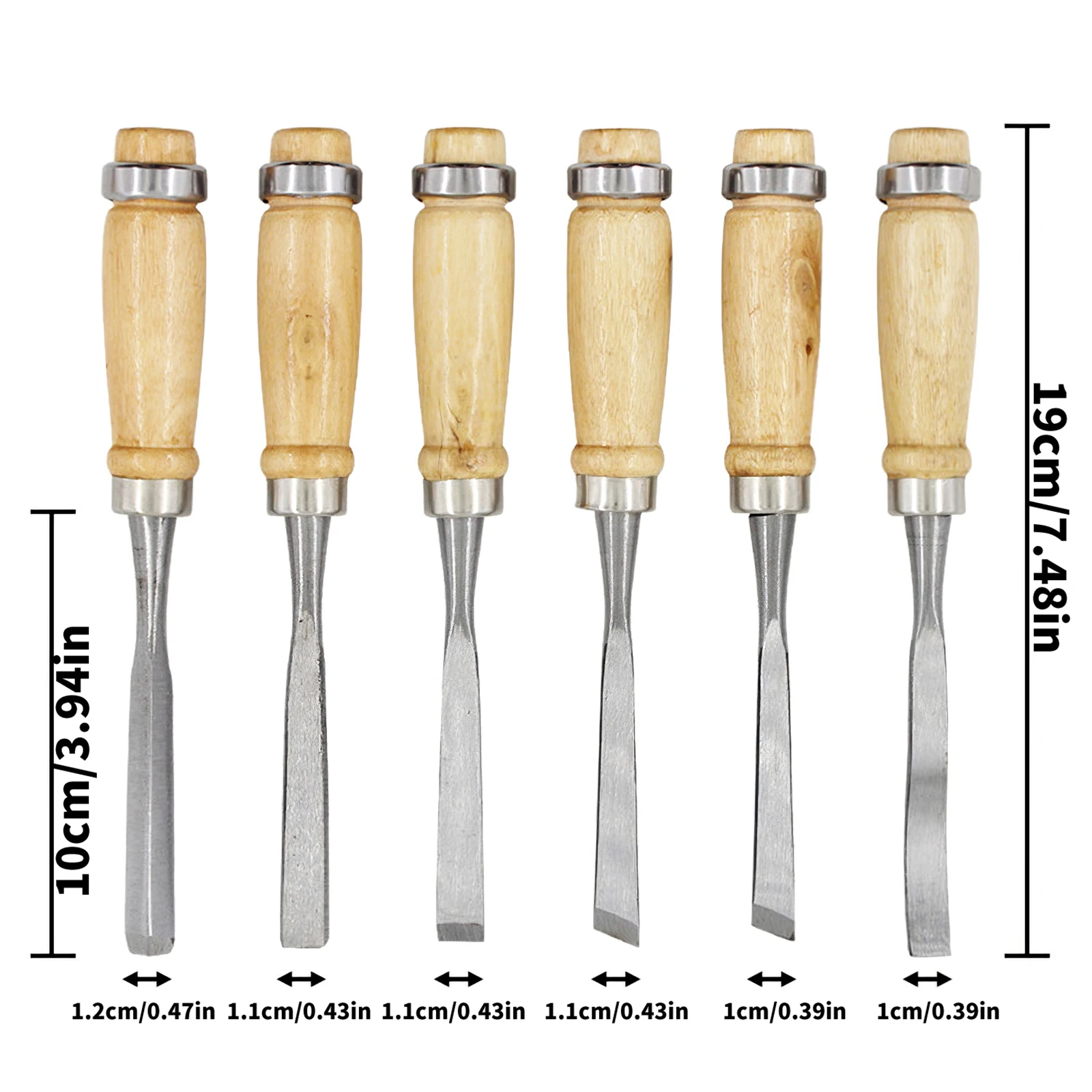 

12 Pcs/Bag Carving Chisel Sharp Woodworking Tools Carrying Case Manual Wood Carving Hand Tools Set for Carpenters