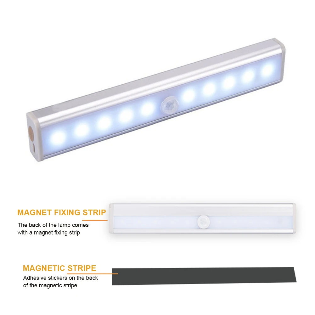 

Motion Sensor Lights Battery-Powered LED Night Lights Closet Light Bar Under Cabinet Lighting Tools for Closet Kitchen
