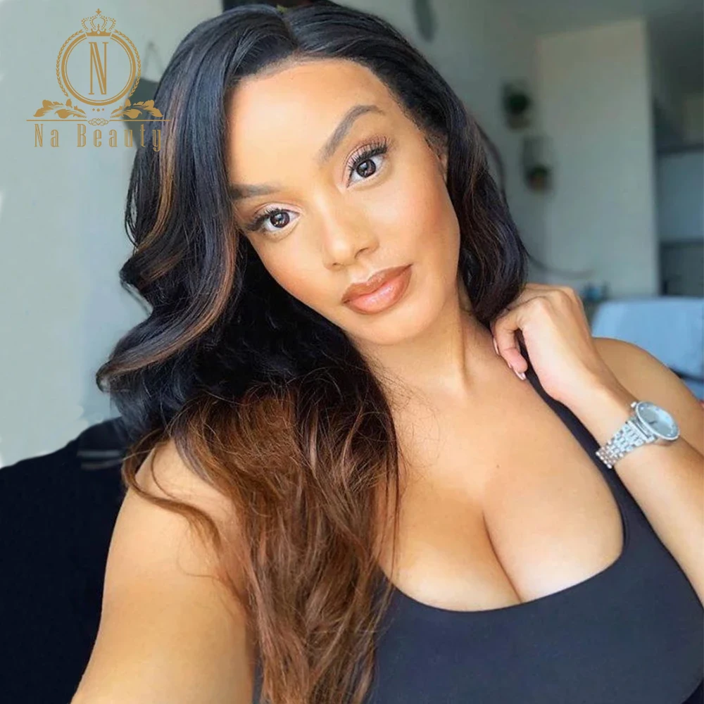 Парик из натуральных каштановых прямых волос плотность 180 HD 13x6 | Шиньоны и парики