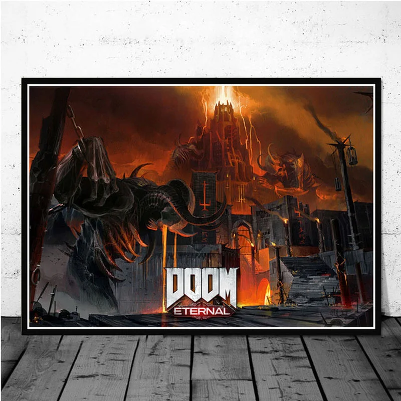 Постеры для классических видеоигр Halo The Ultimate Doom настенная Картина на холсте