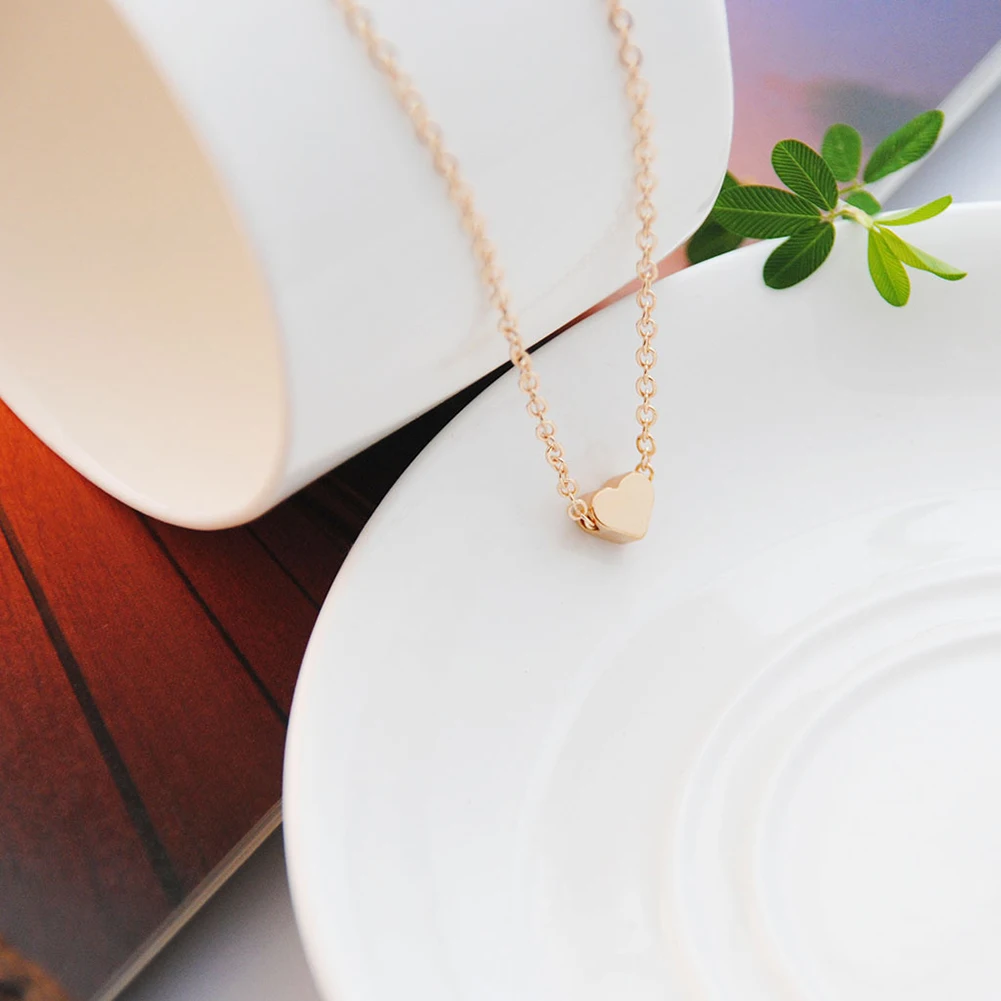 Женский чокер с подвеской в виде сердца модное ожерелье до ключиц цепочка
