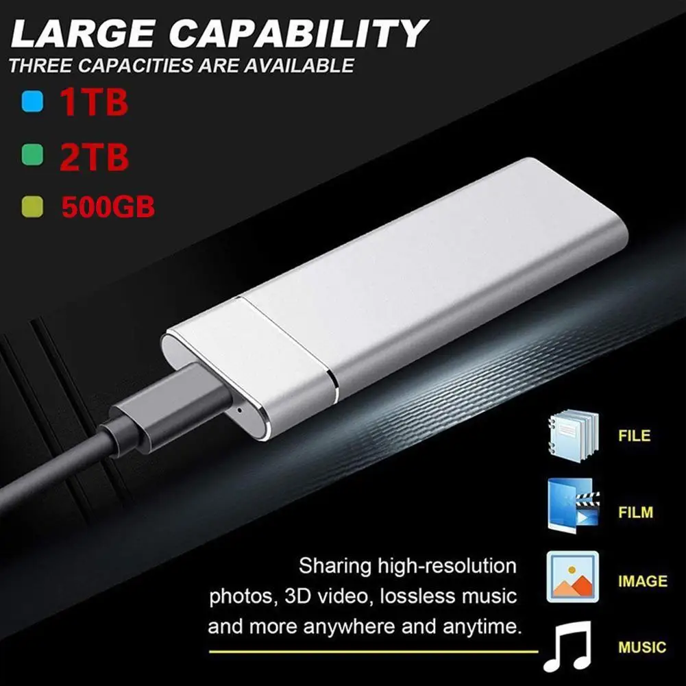 

USB3.1 Type C to M.2 NGFF SSD Enclosure to USB C Mobile Cable Hard HDD External Case With Disk Drive Box M9E9