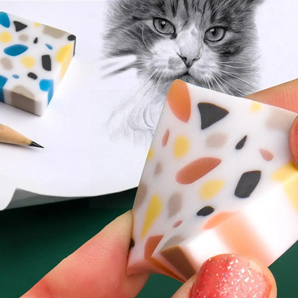 

1 шт. милые Креативные кубические ластики, ластик-карандаш для письма, рисования, студенческие канцелярские принадлежности для детей, школь...