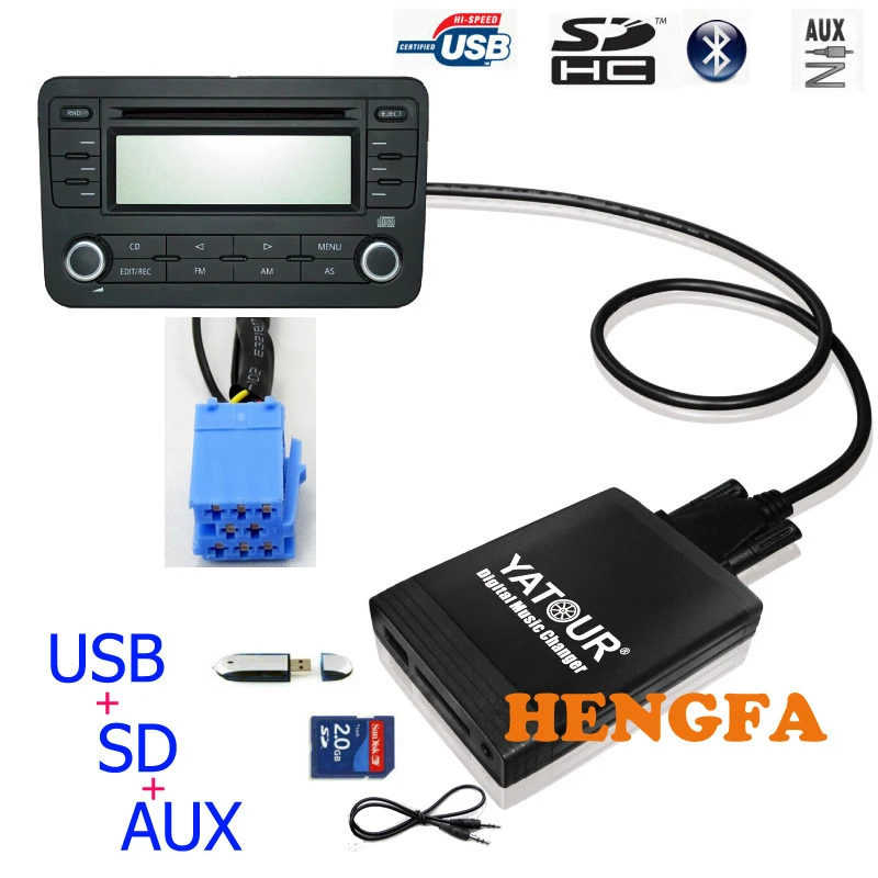 Автомобильный цифровой usb адаптер Yatour для смены музыки на компакт диске MP3 AUX Renault