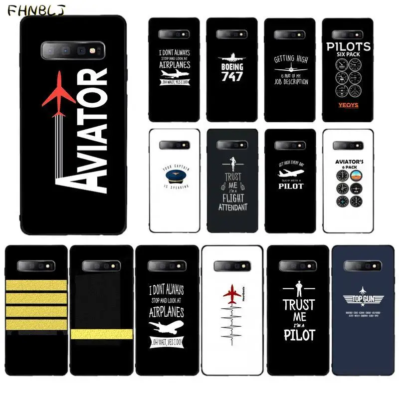 Чехол для Samsung S10 5G S7 EDGE S8 S9 S20 PLUS S10Lite FHNBLJ Airplane Pilot Epaulette|Бамперы| |