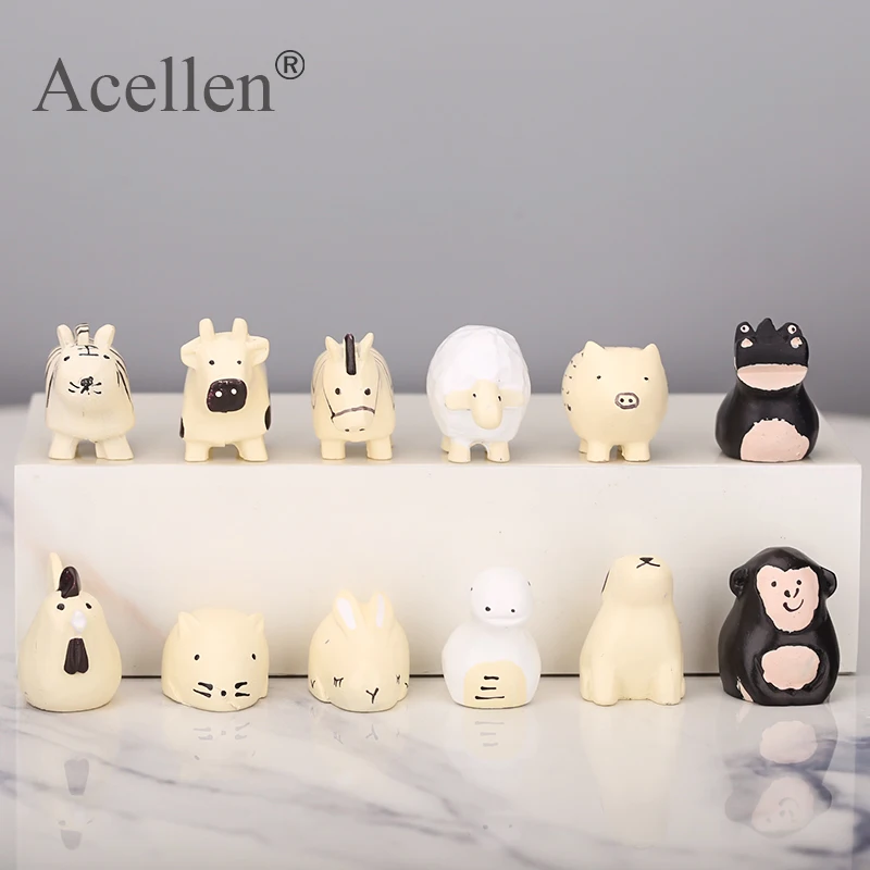 12 шт./компл. фигурки животных искусственные украшения аксессуары для дома
