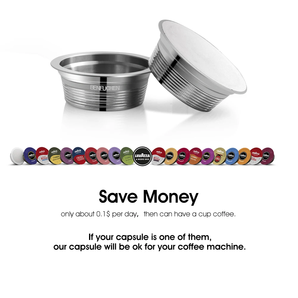 For Lavazza A Modo Mio Jolie& ESPRIA Stainless Steel Reusable Coffee Capsule Pod Filters For Lavazza a Modo Mio Machine