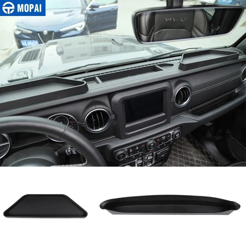 

MOPAI Stowing Tidying for Jeep Wrangler 2018 Car Control Dashboard Co-pilot Armrest Storage Box for Jeep Wrangler JL Accessories